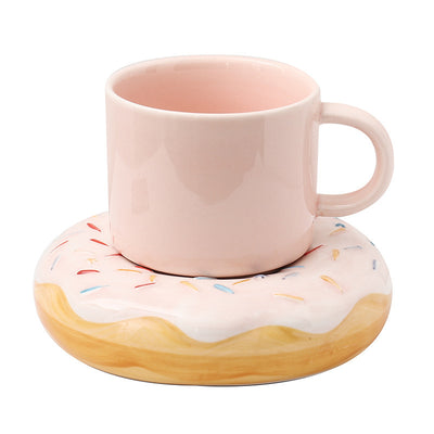 Ceramic Macaron Donut Coffee Sets