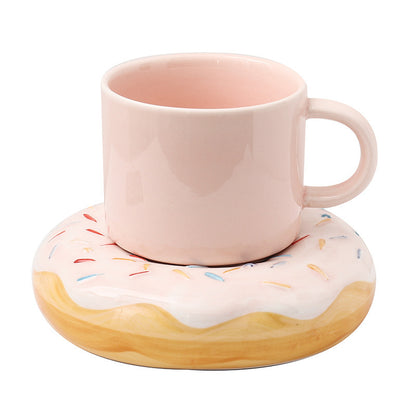 Ceramic Macaron Donut Coffee Sets