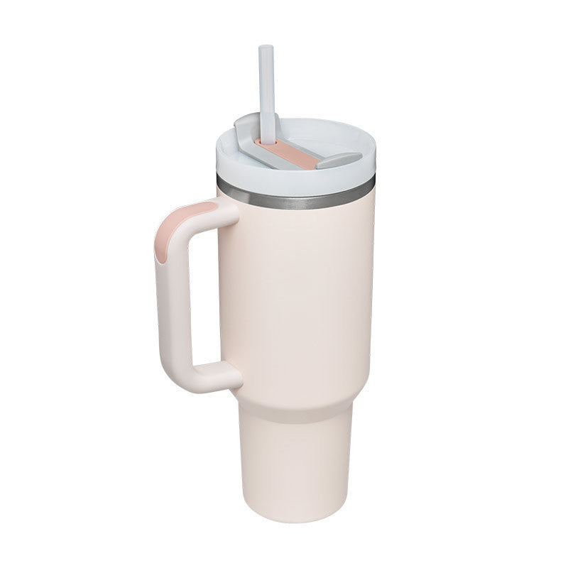 Insulated Tumbler 40 Oz With Handle And Straw For Coffee And Tea