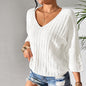 Soft Snug Loose Knit Sweater Top Effortless Geometric Pattern