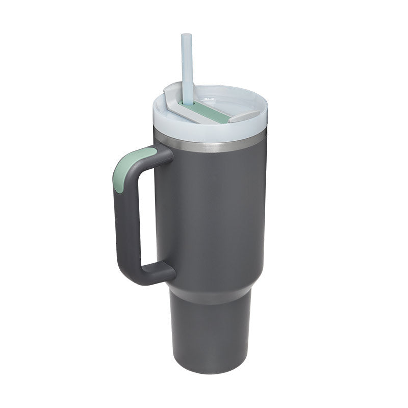 Insulated Tumbler 40 Oz With Handle And Straw For Coffee And Tea