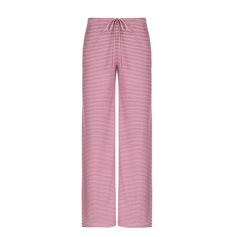 Your Luxury Striped Wide Leg Trousers In Premium Satin Deliver Everyday Glamour And Comfort.