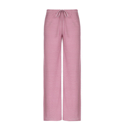 Your Luxury Striped Wide Leg Trousers In Premium Satin Deliver Everyday Glamour And Comfort.