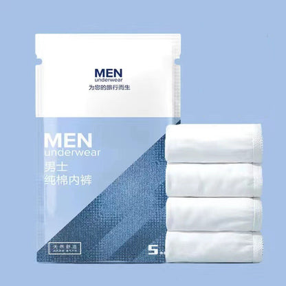 Disposable Men's Pure Cotton Underwear - Travel & Emergency Essentials