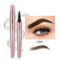 Waterproof Eyebrow Pencil with Four Fork Tip for Precise Natural Brow Shape and Long Wear