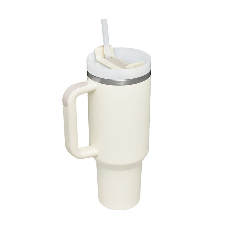 Insulated Tumbler 40 Oz With Handle And Straw For Coffee And Tea