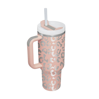 Insulated Tumbler 40 Oz With Handle And Straw For Coffee And Tea
