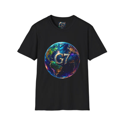 Global Unity Starts Here — Wear the Change - G7 Earth Graphic Unisex T-Shirt - Softstyle Tee