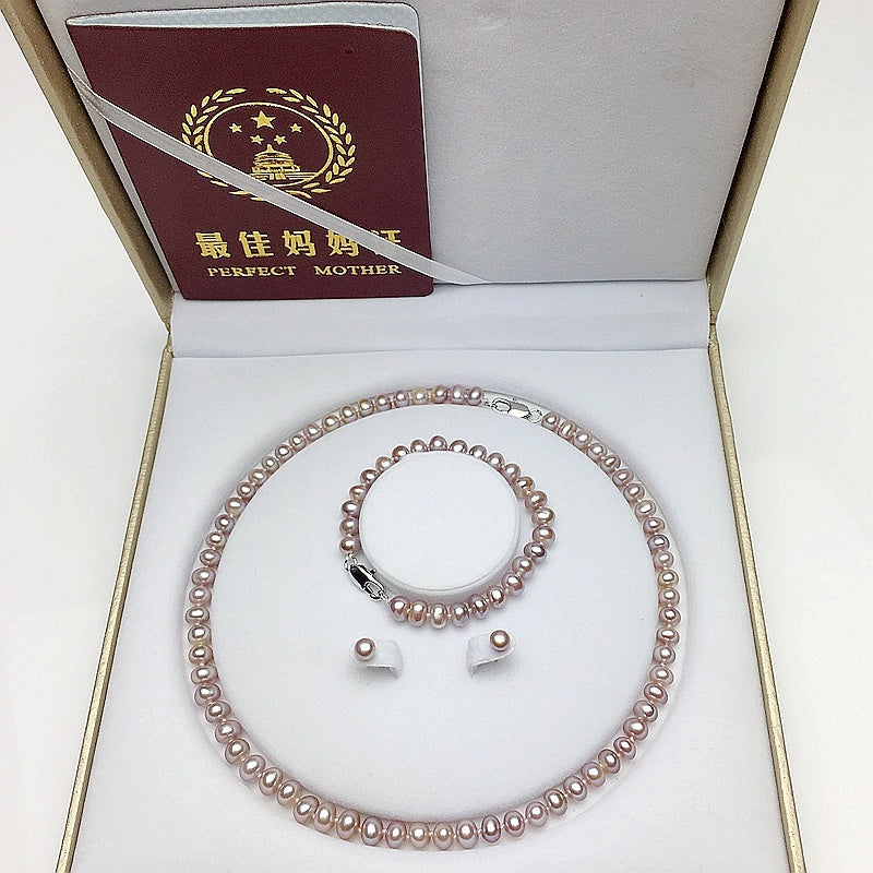 Lustrous Necklace Set With Freshwater Pearl Beads For Everyday Shine Gift Ready