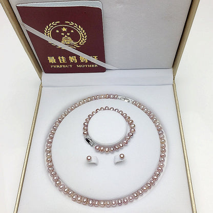 Lustrous Necklace Set With Freshwater Pearl Beads For Everyday Shine Gift Ready
