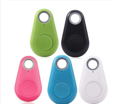 Colorful waterproof Bluetooth trackers with center buttons to locate keys or bags.