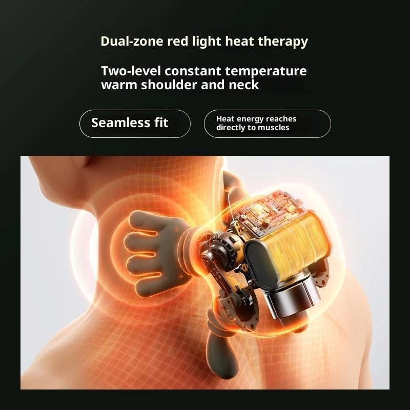 Your Must Have USB Neck Massager With Timing Function Delivers Spa Worthy Relief For Whole Family Premium Dark Green.