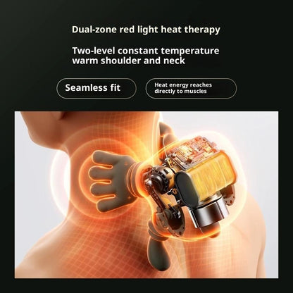 Your Must Have USB Neck Massager With Timing Function Delivers Spa Worthy Relief For Whole Family Premium Dark Green.