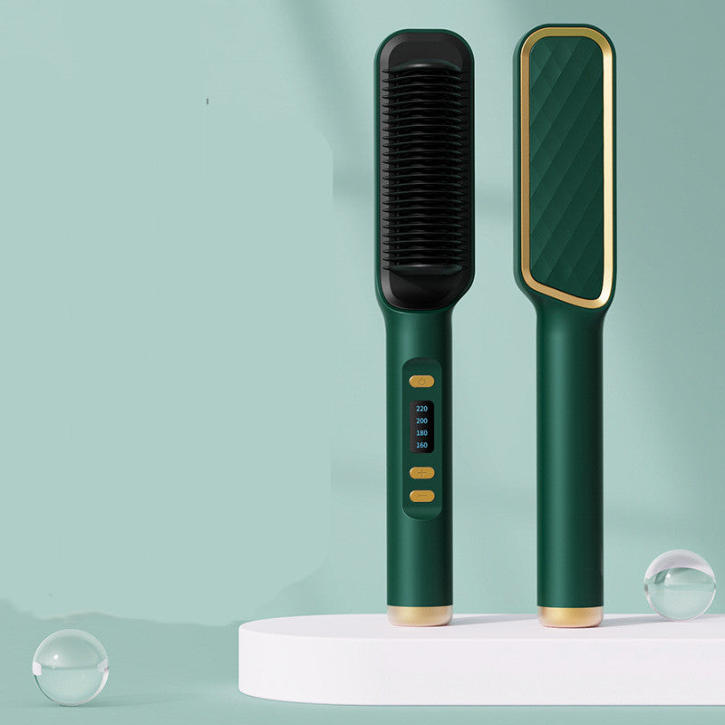 Wireless Hair Straightening And Curling Comb Tourmaline Ceramic Heating