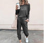 Women’s Casual Chic Lounge Set – Long Sleeve Pullover Top & Drawstring Pants with Pockets – Effortless Style & Comfort”
