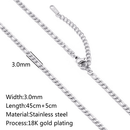 Durable Lip Chain Necklace with 18K Gold Color Vacuum Plating
