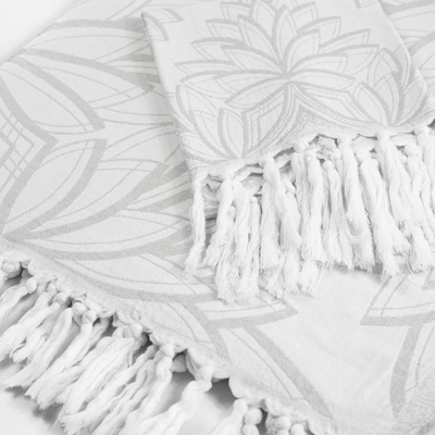 Turkish Towels Canada | Set in Grey + White