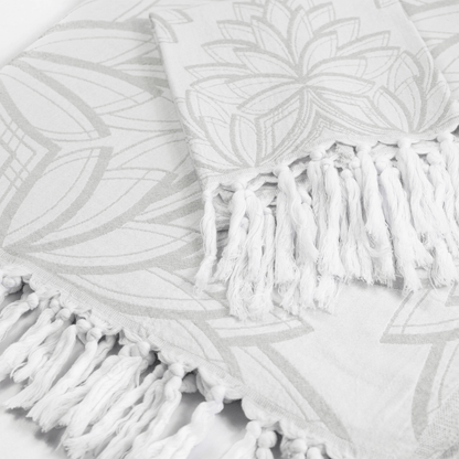 Turkish Towels Canada | Set in Grey + White