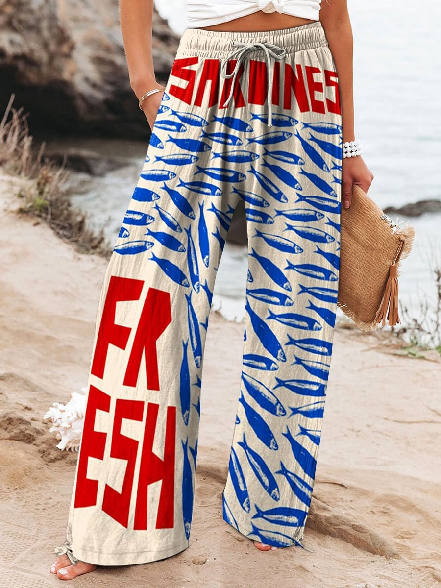 The Must Have Designer Graffiti Wide-Leg Pants that Feel Ultra Plush