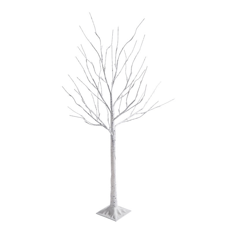 Plastic LED Christmas Scene Lights Birch Silhouette with 120 Cm Length and 64 LEDs and Bendable Design and 4.5V Power