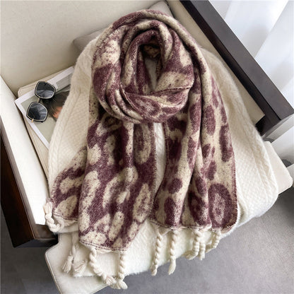 Soft Scarf With Cashmere Feel Warm Solid Color Drapes Smoothly Daily