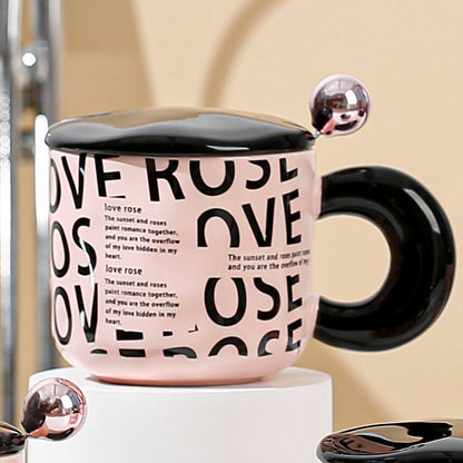 Love Mug 381ml Capacity for Coffee and Tea Desk Decor