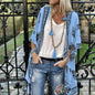 Chic Cardigan mid-length printed sleeved cardigan shirt