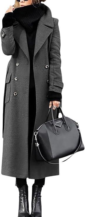 Women's Elegant Long Coat Extended Length for Winter Warmth with Thermal Lining