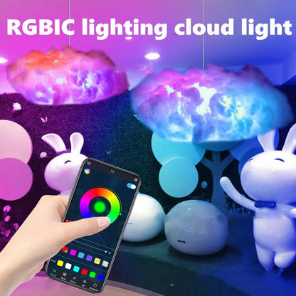 Acrylic Desk Lamp In Cloud Design With RGB Glow And USB Powered Dimmable Ambient Lighting