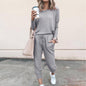 Women’s Casual Chic Lounge Set – Long Sleeve Pullover Top & Drawstring Pants with Pockets – Effortless Style & Comfort”