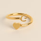Durable Stainless Steel Ring with 18K Gold Plating and Initials