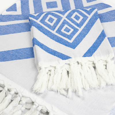 Turkish towels Canada | Set in blue and white