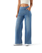 Stretch Waist Drooping Straight Pants Slimming Loose Trendy Denim Trousers