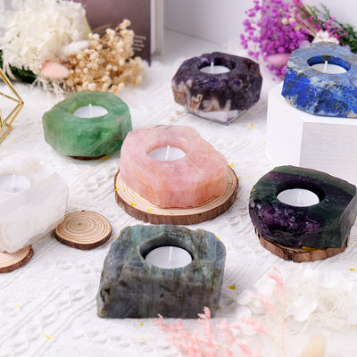 Natural White Crystal Powder Lamp Candlestick Aromatherapy Ornaments
