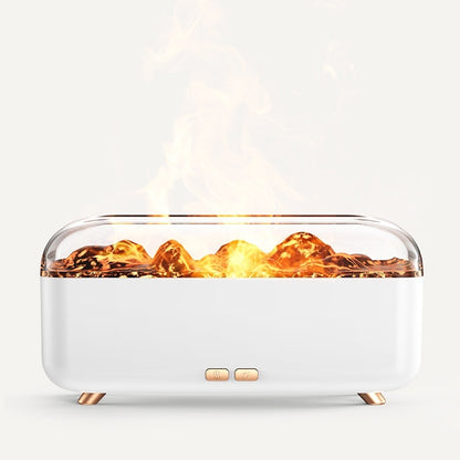 Household Multi-functional Desktop Seven-color Ambience Light Flame Aroma Diffuser