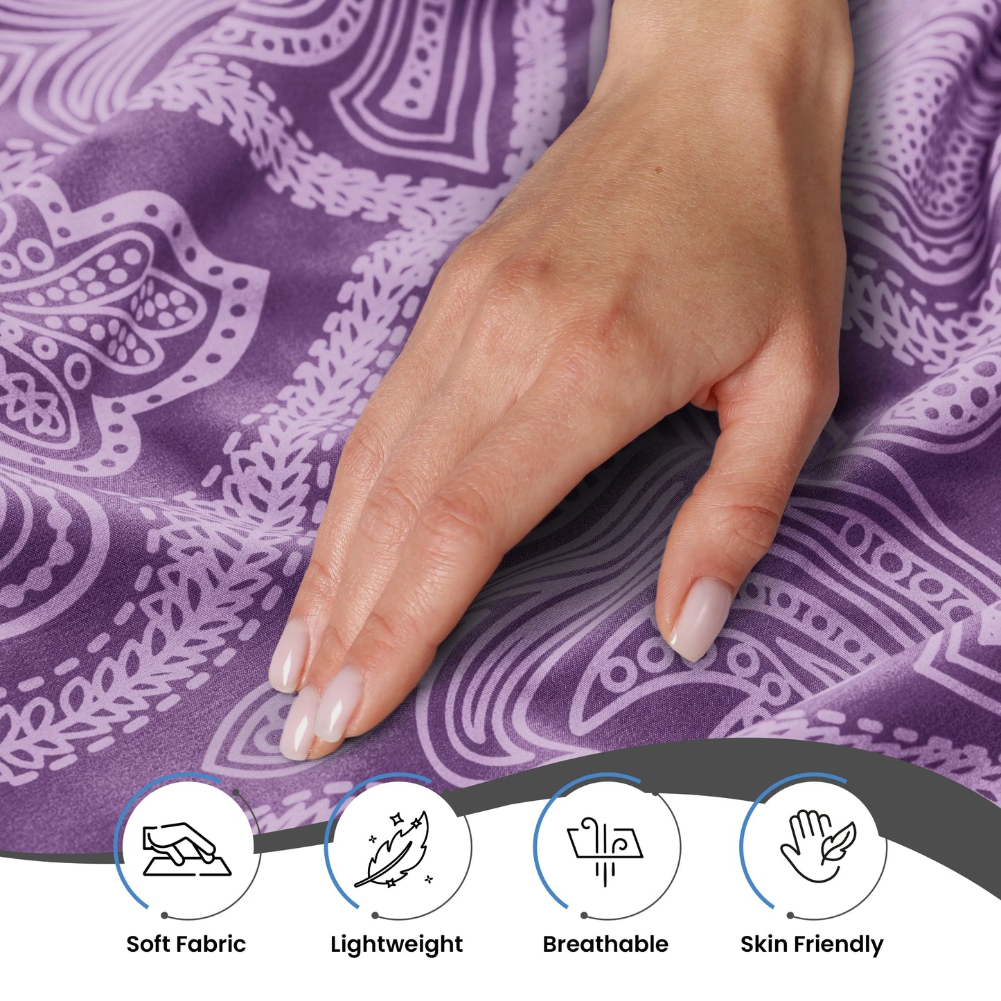 Wrinkle-Free Sheet Set With Paisley Print Microfiber Deep Pocket