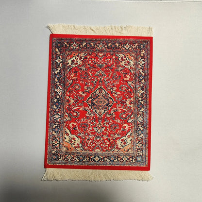 Persian carpet Woven flower small coaster wholesale merchants cheap mouse pad desk mat retro style rubber non-slip computer mats