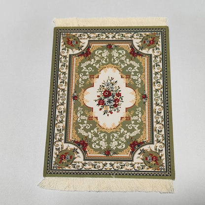 Persian carpet Woven flower small coaster wholesale merchants cheap mouse pad desk mat retro style rubber non-slip computer mats