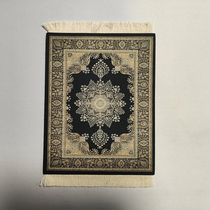 Persian carpet Woven flower small coaster wholesale merchants cheap mouse pad desk mat retro style rubber non-slip computer mats