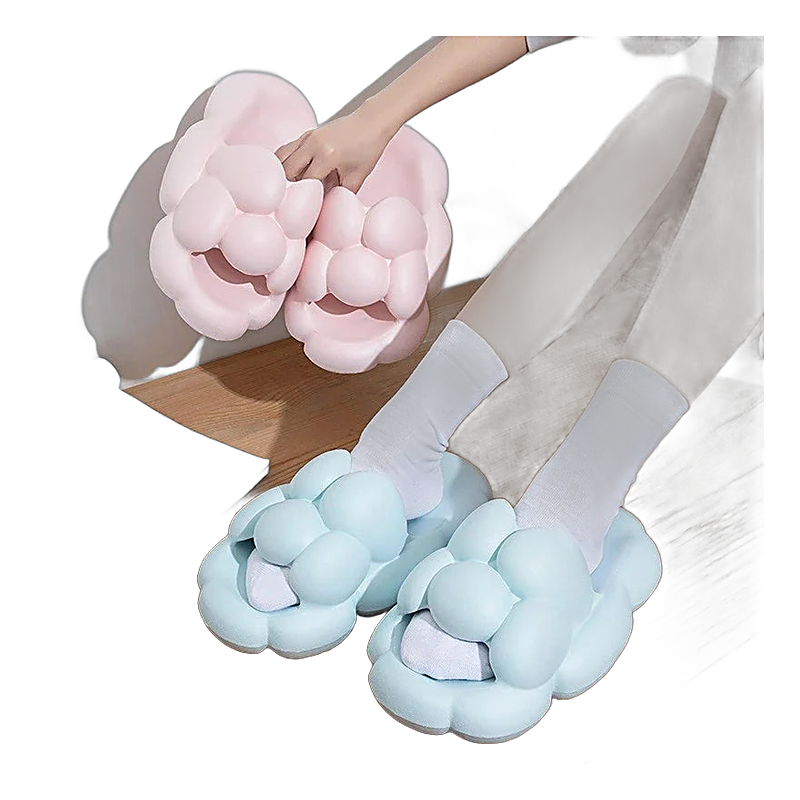 womens cloud platform slippers cushioned non slip sandals bubble slide design foam material