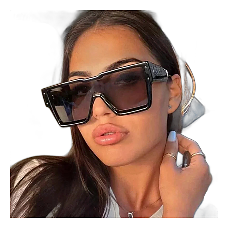 Oversized Square Gradient Sunglasses, alternate product view.