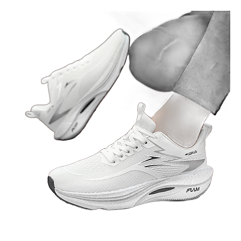 Mesh running sneakers, side view