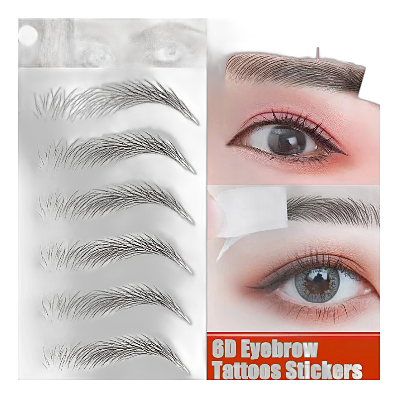 Eyebrow tattoos waterproof hair-like brow stickers for grooming
