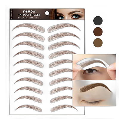 Eyebrow tattoos waterproof hair-like brow stickers sheet application