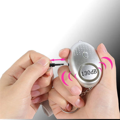 Safety Protect Alert Self Defense Alarm 130dB Anti-wolf Women SOS Security Emergency LED Self-defense Keychain Supplies Gadgets