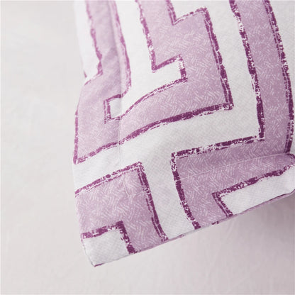 Geometric Pattern Duvet Cover Set for King and Queen Beds Gray
