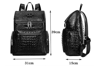 New Leather crocodile pattern travel luggage with handbag men head cowhide universal wheel suitcase 20 inch boarding case
