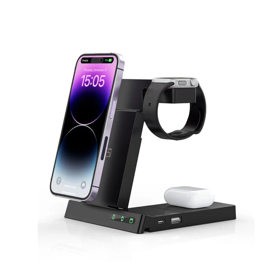 Wireless Charging Stand with Magnetic Night Light Holder for Desk Use