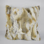 MS.Softex Natural Fur Pillow Case Patchwork Real Rabbit Fur Pillow Cover Soft Plush Cushion Cover Home Decoration