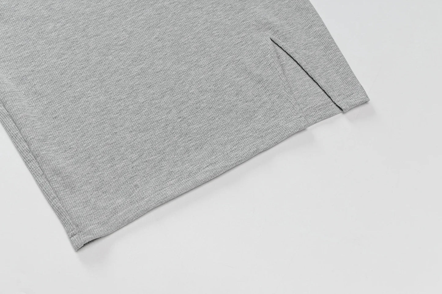 Breathable Knit Dress for Women with Short Sleeves and Subtle Slit